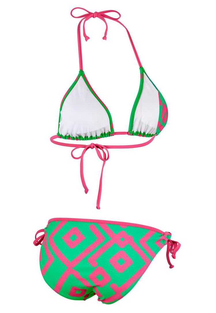 BECO BEERMANN BECO BEERMANN Inka Graphic Bikini Set Damen - pink-gr&uuml;n - 2 | SportScheck