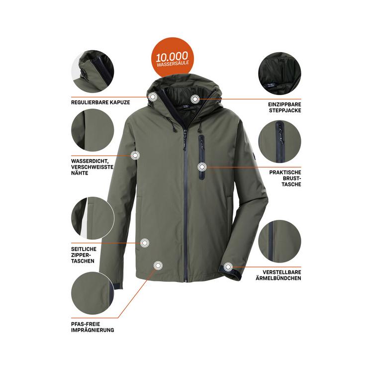 KILLTEC KILLTEC KOW 95 MN JCKT Funktionsjacke Herren - Oliv - 5 | SportScheck