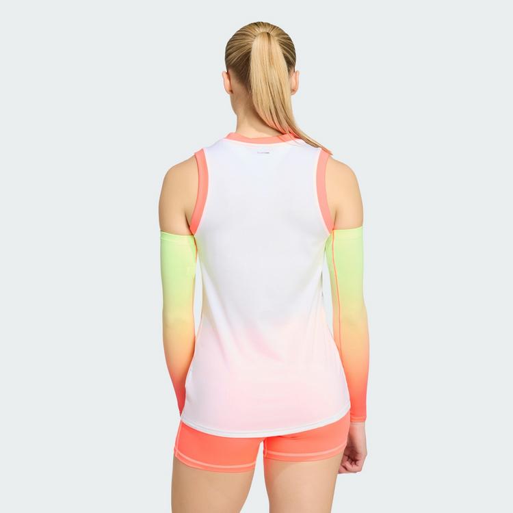 adidas adidas Quickset &auml;rmelloses Volleyballtrikot Funktionstank Damen - White / Frozen Turbo / Solar Turbo - 1 | SportScheck