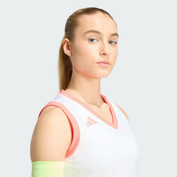 adidas adidas Quickset &auml;rmelloses Volleyballtrikot Funktionstank Damen - White / Frozen Turbo / Solar Turbo - 0 | SportScheck
