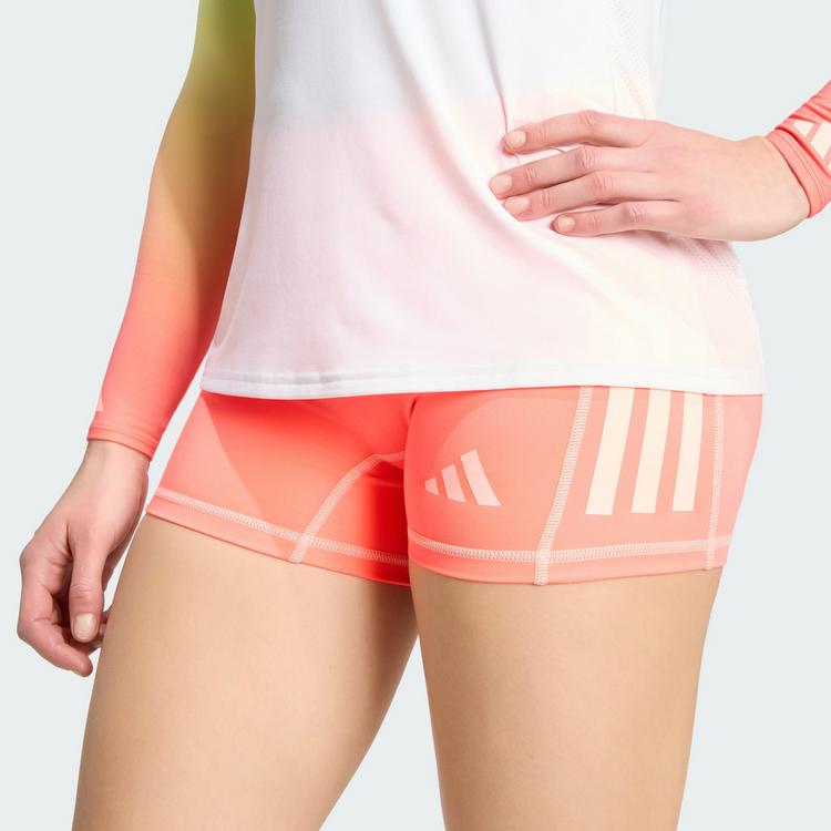 adidas adidas 3-Streifen Volleyball Shorts Tights Damen - Solar Turbo / Frozen Turbo - 0 | SportScheck