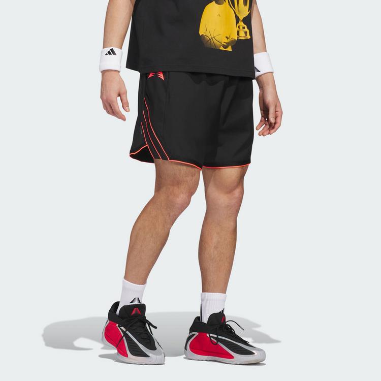 adidas adidas ANTHONY EDWARDS CRAZY LITE SHORTS Basketball-Shorts Herren - Black / Solar Turbo - 0 | SportScheck