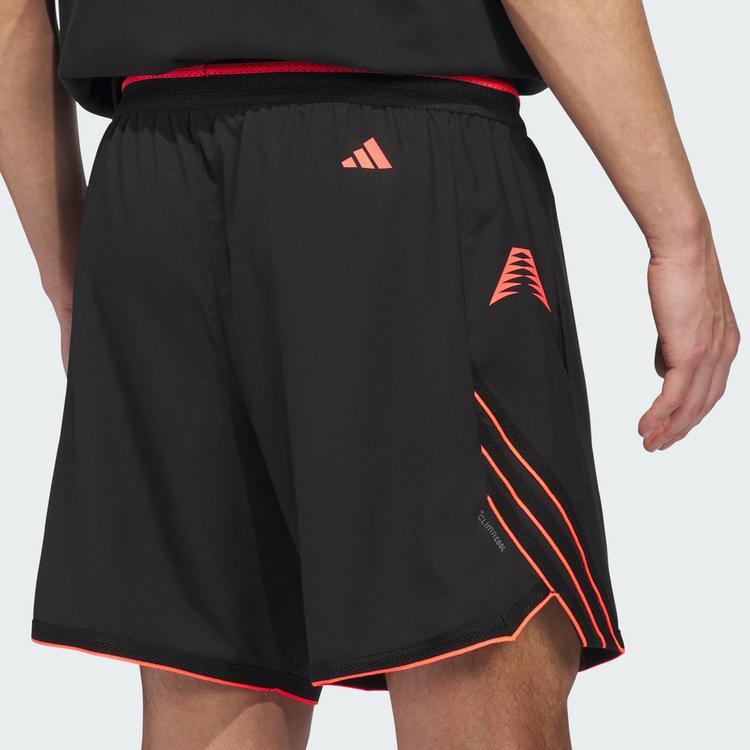 adidas adidas ANTHONY EDWARDS CRAZY LITE SHORTS Basketball-Shorts Herren - Black / Solar Turbo - 1 | SportScheck