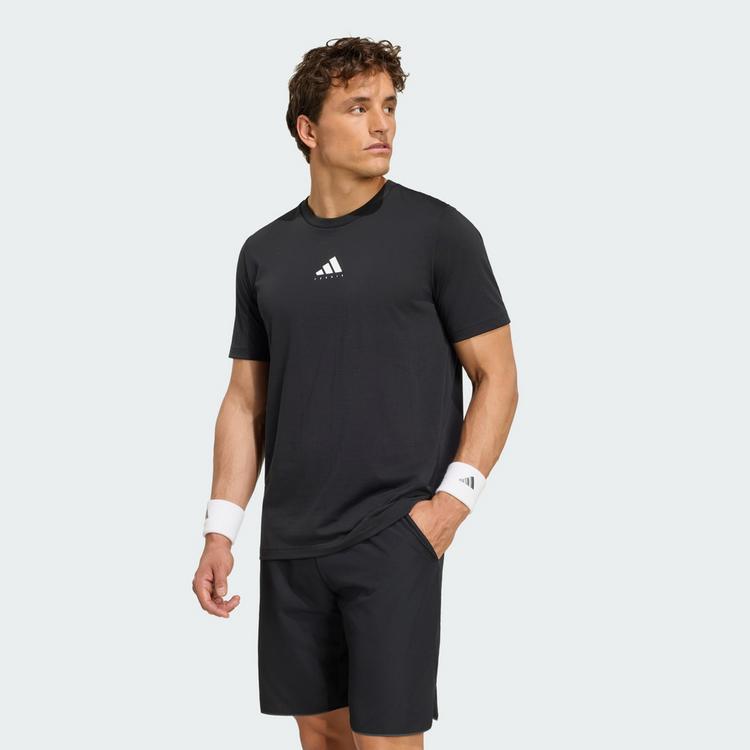 adidas adidas TENNIS CATEGORY GRAPHIC T-SHIRT T-Shirt Herren - Black / White - 0 | SportScheck