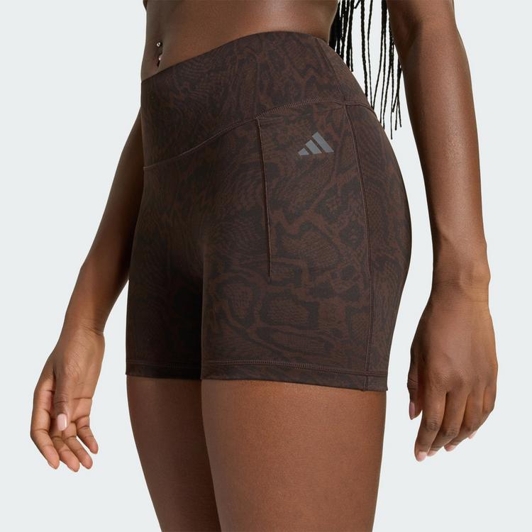 adidas adidas Optim&eacute; Snake Leggings, kurz Leggings Damen - Aurora Coffee / Black - 0 | SportScheck