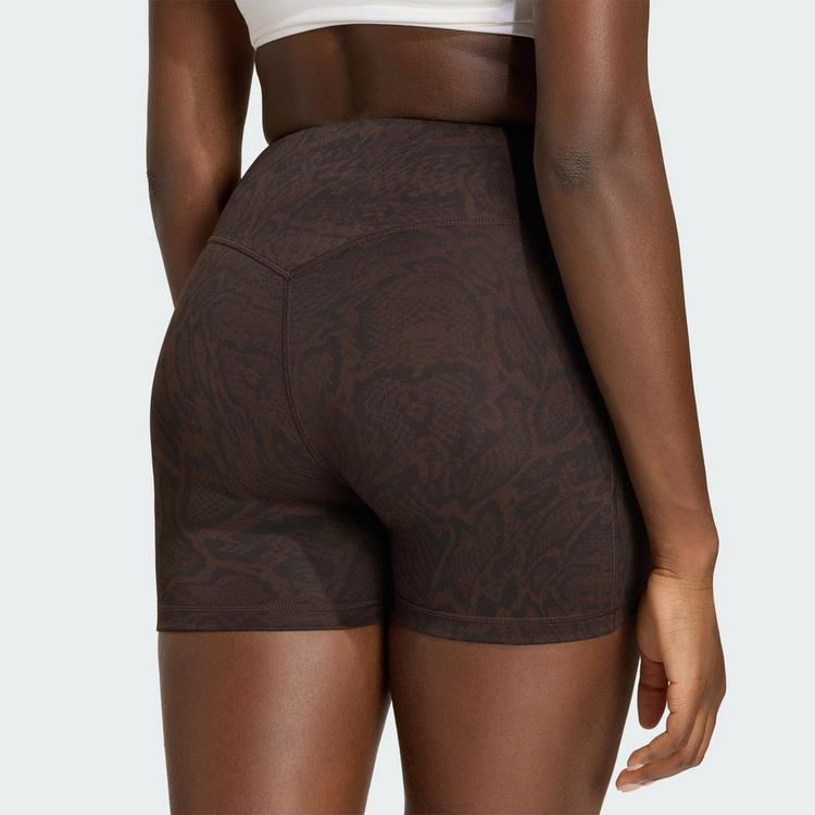 adidas adidas Optim&eacute; Snake Leggings, kurz Leggings Damen - Aurora Coffee / Black - 1 | SportScheck