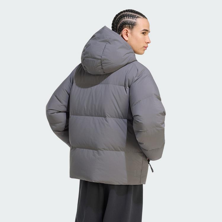 adidas adidas HELIONIC PUFFER JACKE KAPUZE Daunenjacke Herren - Grey Five - 1 | SportScheck