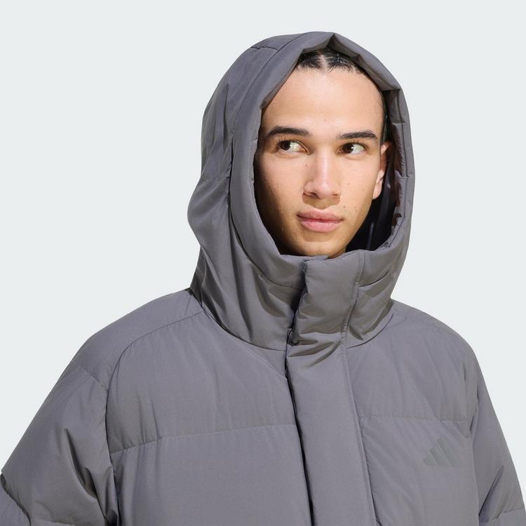 adidas adidas HELIONIC PUFFER JACKE KAPUZE Daunenjacke Herren - Grey Five - 0 | SportScheck
