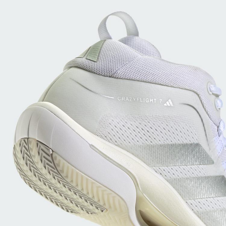 adidas adidas CRAZYFLIGHT&nbsp;7 SCHUH Hallenschuhe Damen - Cloud White / Silver Metallic / Cloud White - 7 | SportScheck