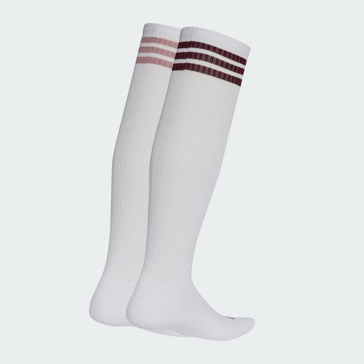adidas adidas 3-Streifen Kniestr&uuml;mpfe, 2 Paar Socken - White / Maroon / White / Magic Mauve - 0 | SportScheck