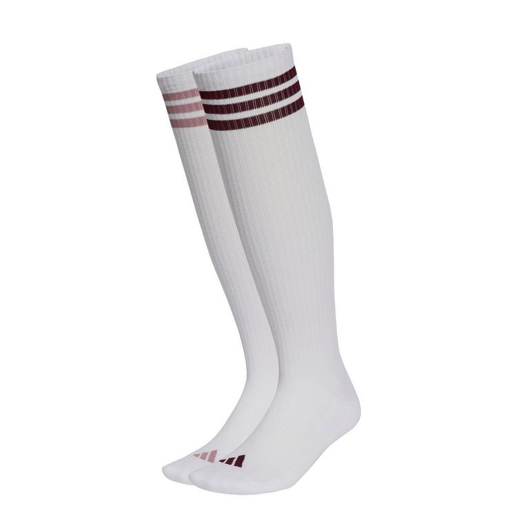 adidas adidas 3-Streifen Kniestr&uuml;mpfe, 2 Paar Socken - White / Maroon / White / Magic Mauve - 0 | SportScheck