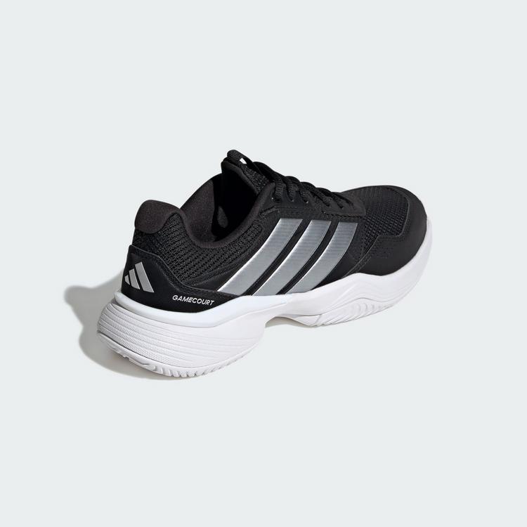 adidas adidas GameCourt 3 All Court Tennisschuh Tennisschuhe Damen - Core Black / Silver Metallic / Cloud White - 4 | SportScheck