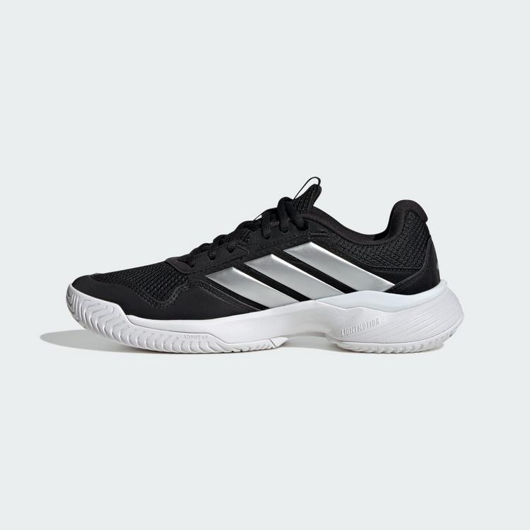 adidas adidas GameCourt 3 All Court Tennisschuh Tennisschuhe Damen - Core Black / Silver Metallic / Cloud White - 5 | SportScheck