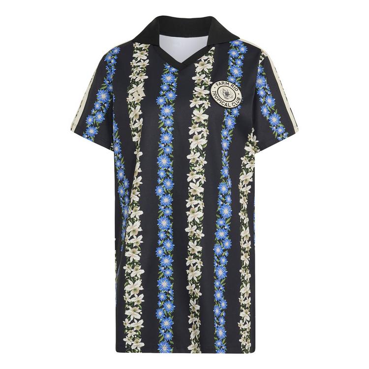 adidas adidas ADIDAS X FARM RIO KLEID Kleid Damen - Black / Cream White / Multicolor - 0 | SportScheck