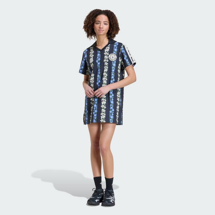 adidas adidas ADIDAS X FARM RIO KLEID Kleid Damen - Black / Cream White / Multicolor - 0 | SportScheck