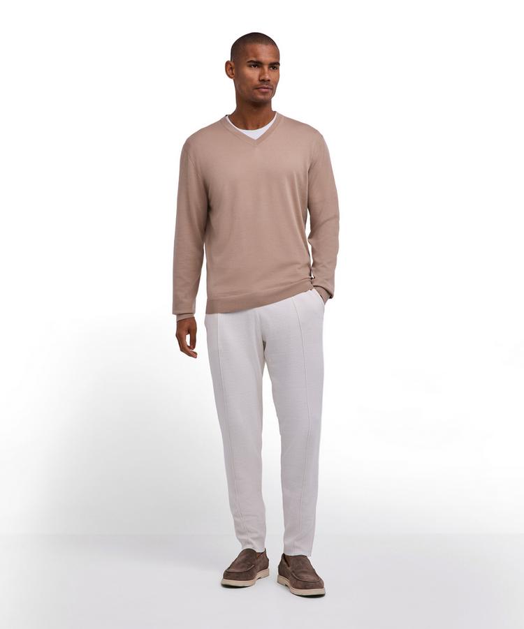 Falke Falke Merino Ultrafine V-Neck Strickpullover Herren - sesame (4390) - 1 | SportScheck