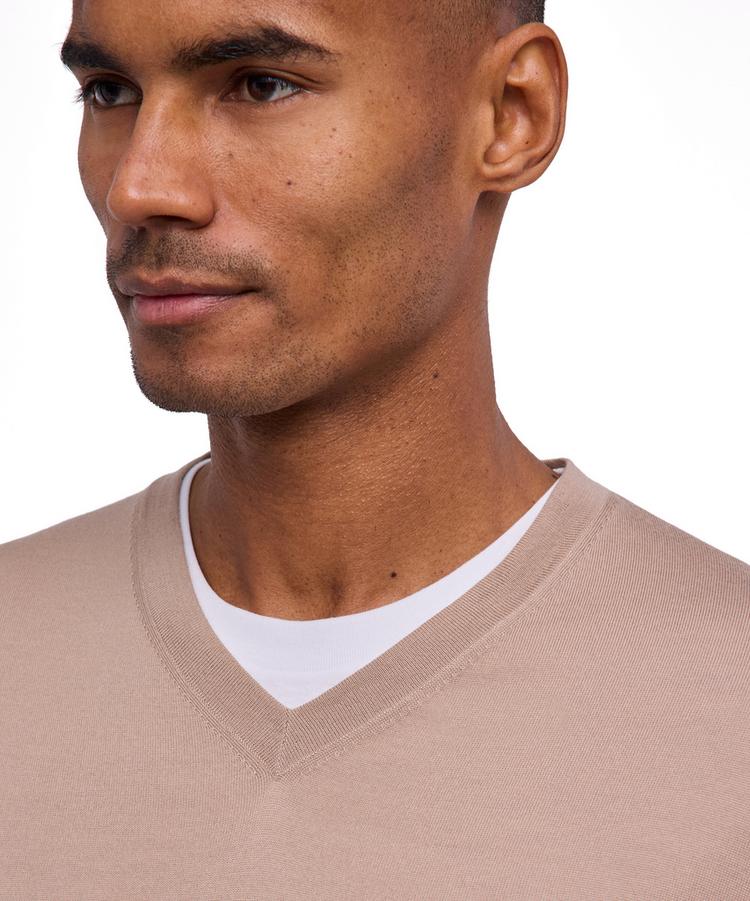 Falke Falke Merino Ultrafine V-Neck Strickpullover Herren - sesame (4390) - 3 | SportScheck