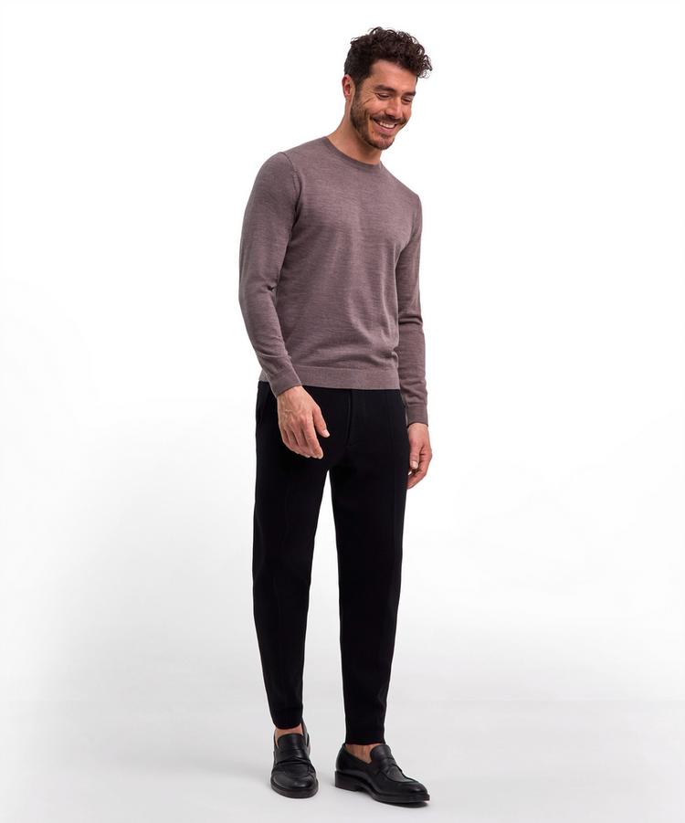 Falke Falke Merino Ultrafine Crew Neck Strickpullover Herren - walnut mel (5970) - 1 | SportScheck