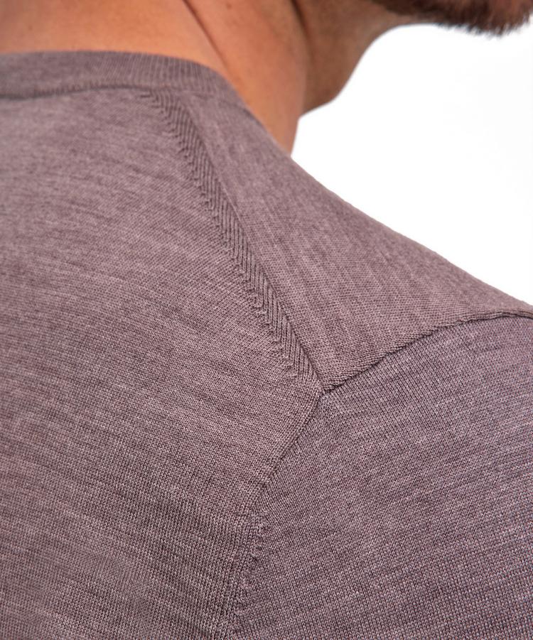 Falke Falke Merino Ultrafine Crew Neck Strickpullover Herren - walnut mel (5970) - 3 | SportScheck