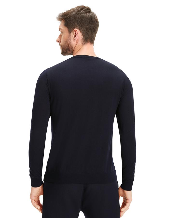 Falke Falke Merino Ultrafine Crew Neck Strickpullover Herren - night sky (6437) - 0 | SportScheck