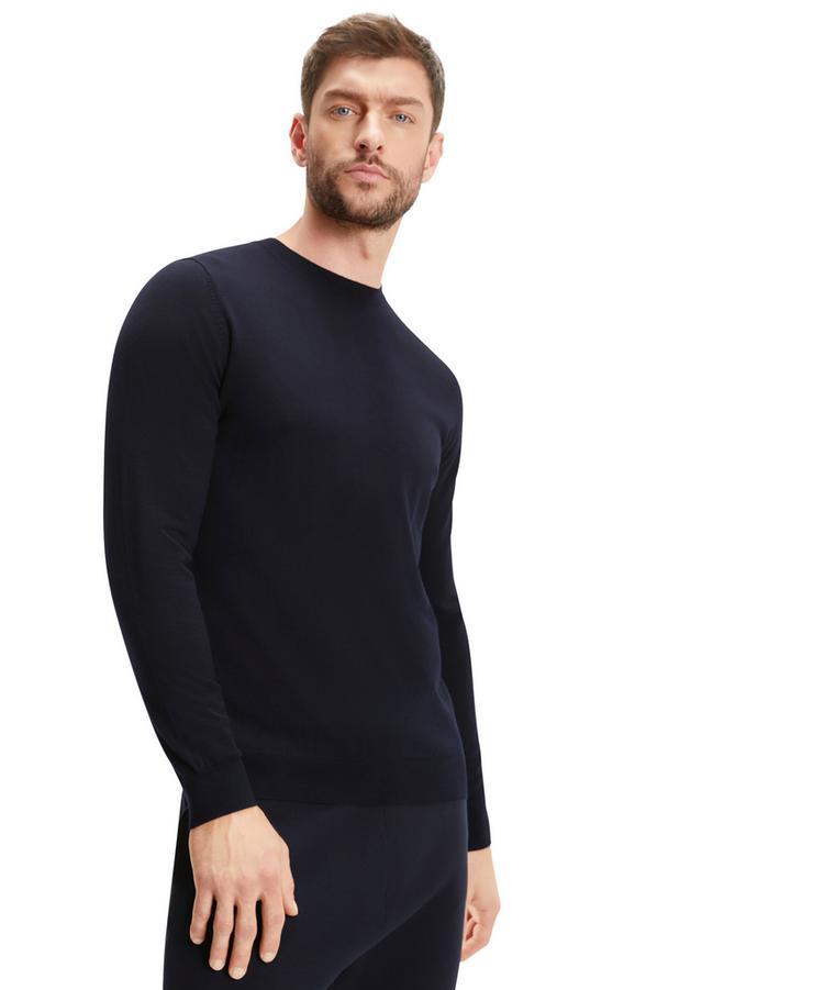 Falke Falke Merino Ultrafine Crew Neck Strickpullover Herren - night sky (6437) - 2 | SportScheck