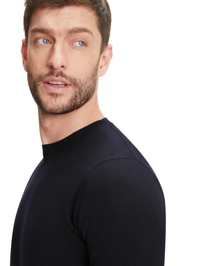 Falke Falke Merino Ultrafine Crew Neck Strickpullover Herren - night sky (6437) - 4 | SportScheck