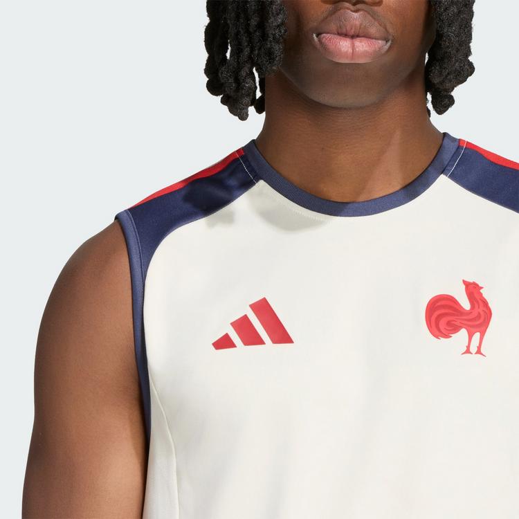 adidas adidas Frankreich Rugby Singlet Funktionstank Herren - Cream White / Shadow Navy - 1 | SportScheck