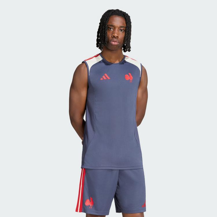 adidas adidas Frankreich Rugby Singlet Funktionstank Herren - Shadow Navy / Cream White - 0 | SportScheck