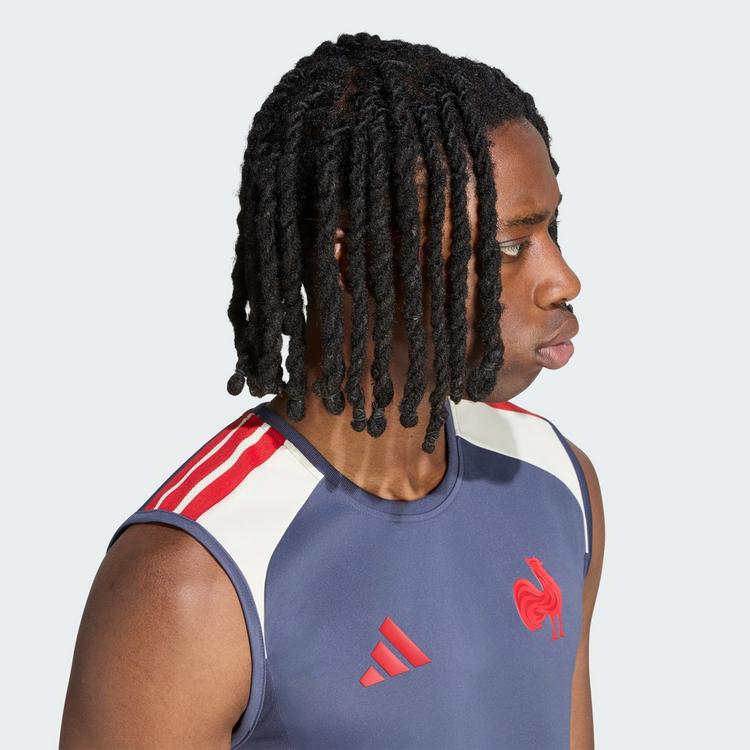 adidas adidas Frankreich Rugby Singlet Funktionstank Herren - Shadow Navy / Cream White - 1 | SportScheck