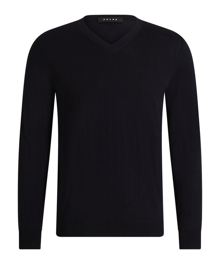 Falke Falke Merino Ultrafine V-Neck Strickpullover Herren - night sky (6437) - 0 | SportScheck
