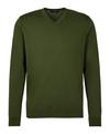 Falke Merino Ultrafine V-Neck Strickpullover Herren - olive (7750)