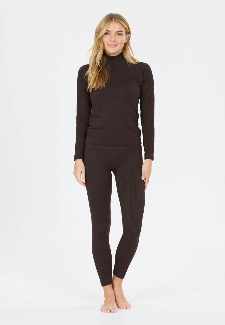Athlecia Athlecia Cozi Langarmshirt Damen - 1294 Chocolate Torte - 0 | SportScheck