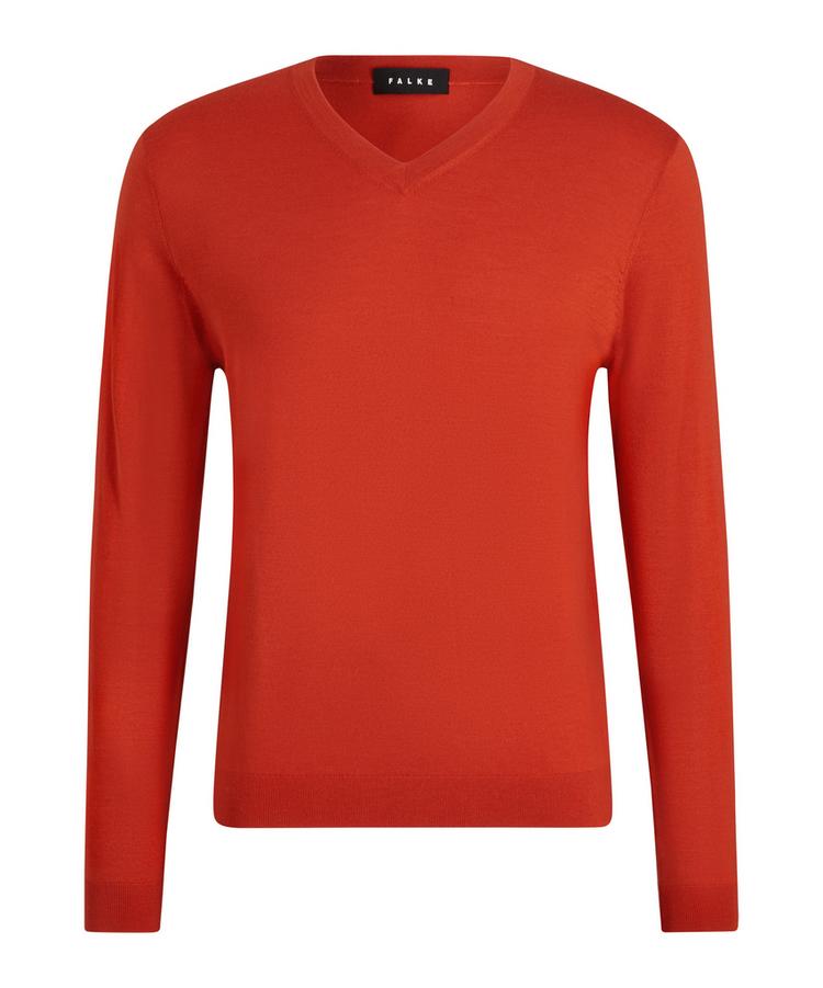 Falke Falke Merino Ultrafine V-Neck Strickpullover Herren - rust (8404) - 0 | SportScheck