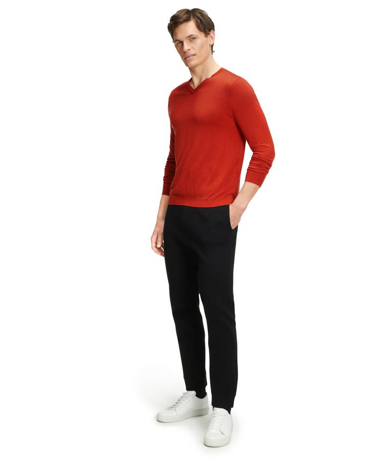 Falke Falke Merino Ultrafine V-Neck Strickpullover Herren - rust (8404) - 1 | SportScheck