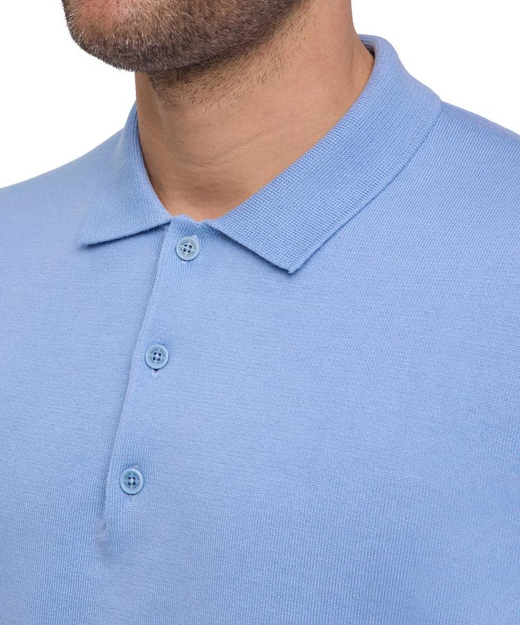 Falke Falke Cotton Polo Shirt Poloshirt Herren - bleue (6543) - 3 | SportScheck