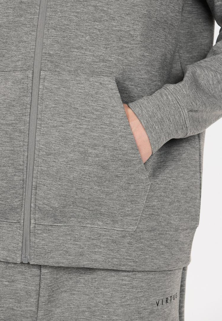Virtus Virtus Taro V2 Sweatjacke Herren - 1038 Mid Grey Melange - 2 | SportScheck