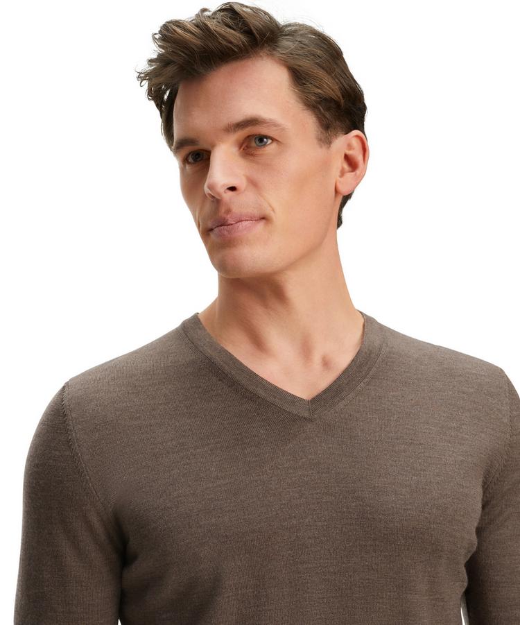 Falke Falke Merino X-Fine V-Neck Strickpullover Herren - bormio mel. (5112) - 4 | SportScheck