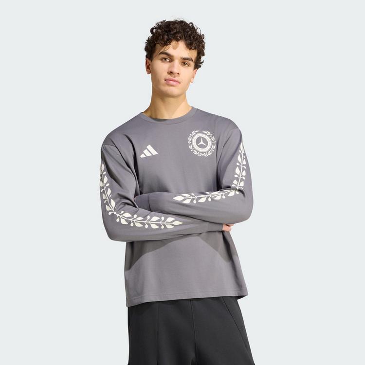 adidas adidas MERCEDES-AMG PETRONAS FORMULA 1 TEAM Langarmshirt - Granite / Off White - 0 | SportScheck