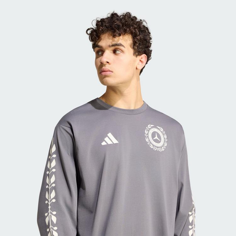 adidas adidas MERCEDES-AMG PETRONAS FORMULA 1 TEAM Langarmshirt - Granite / Off White - 0 | SportScheck