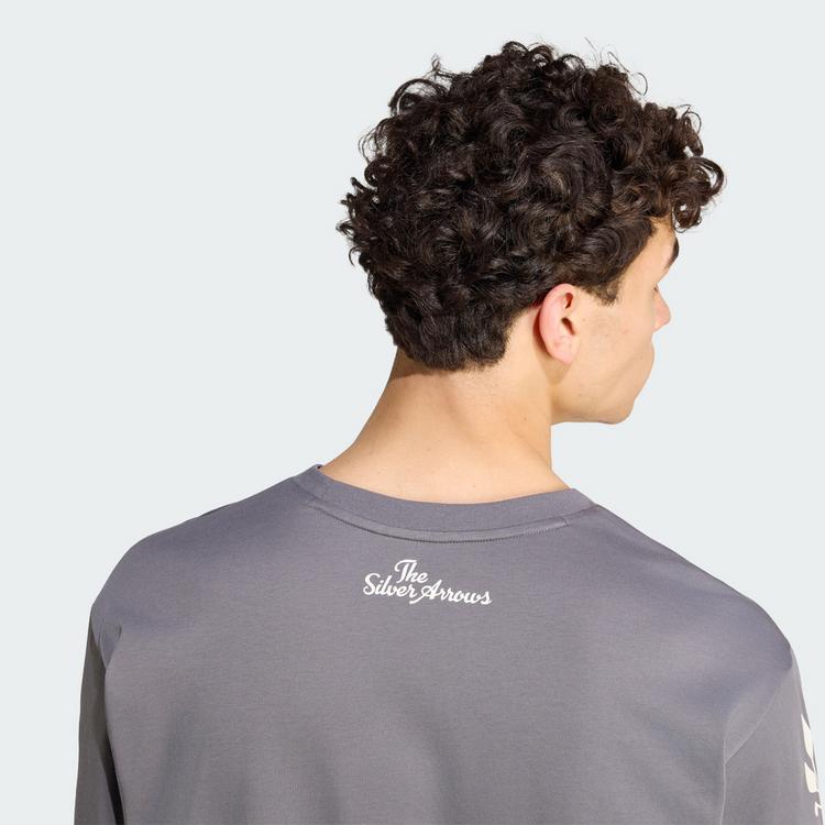 adidas adidas MERCEDES-AMG PETRONAS FORMULA 1 TEAM Langarmshirt - Granite / Off White - 1 | SportScheck