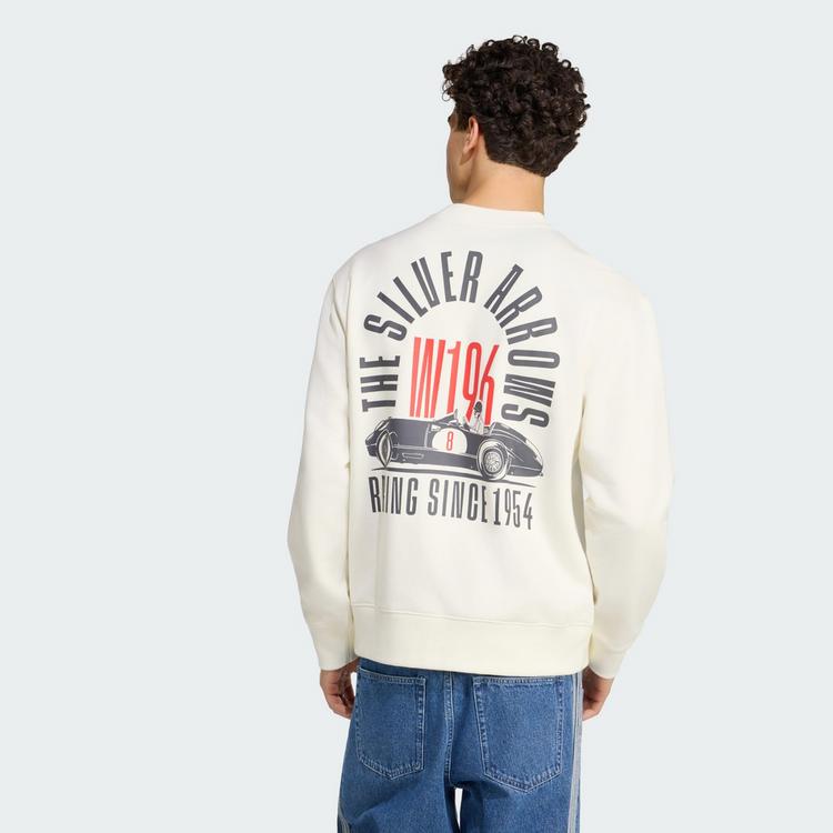 adidas adidas MERCEDES-AMG PETRONAS FORMULA 1 TEAM Sweatshirt Herren - Off White / Granite - 1 | SportScheck