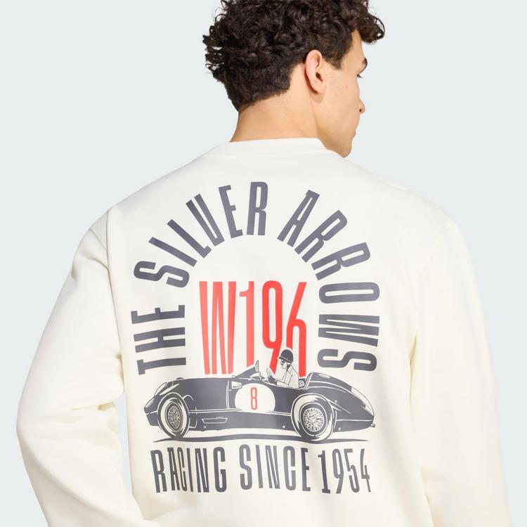 adidas adidas MERCEDES-AMG PETRONAS FORMULA 1 TEAM Sweatshirt Herren - Off White / Granite - 1 | SportScheck
