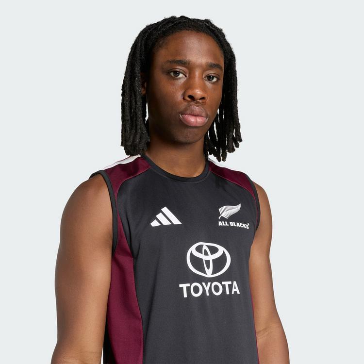 adidas adidas All Blacks Singlet Funktionstank Herren - All Black / Maroon - 0 | SportScheck