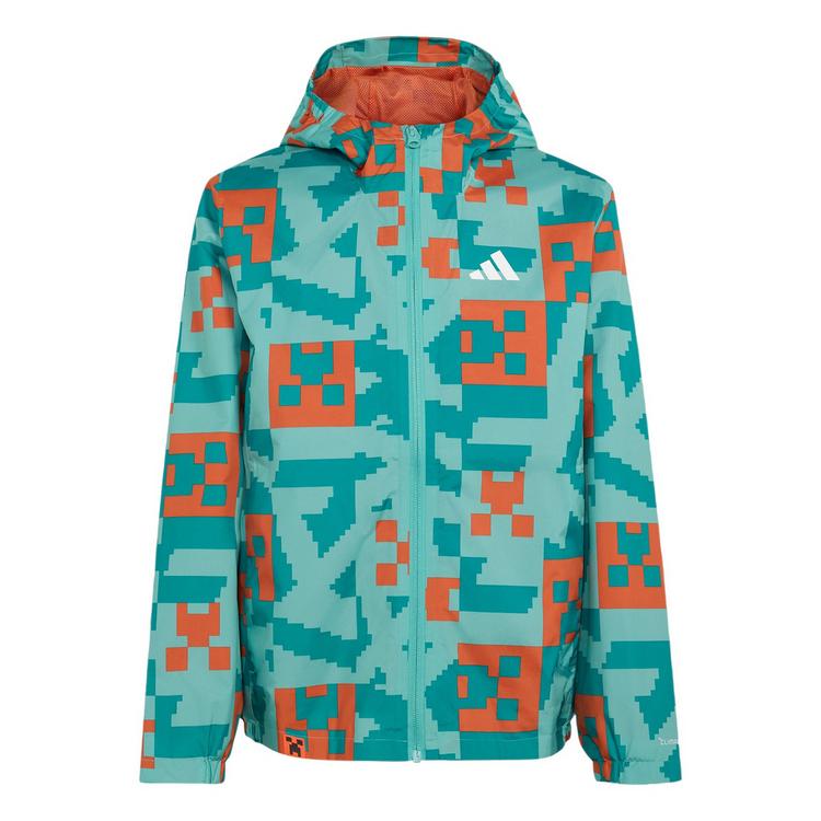 adidas adidas Adidas Minecraft Terrex 2 Layer Regenjacke Kinder - St Fade Ocean / Equipment Green / Fox Orange - 0 | SportScheck