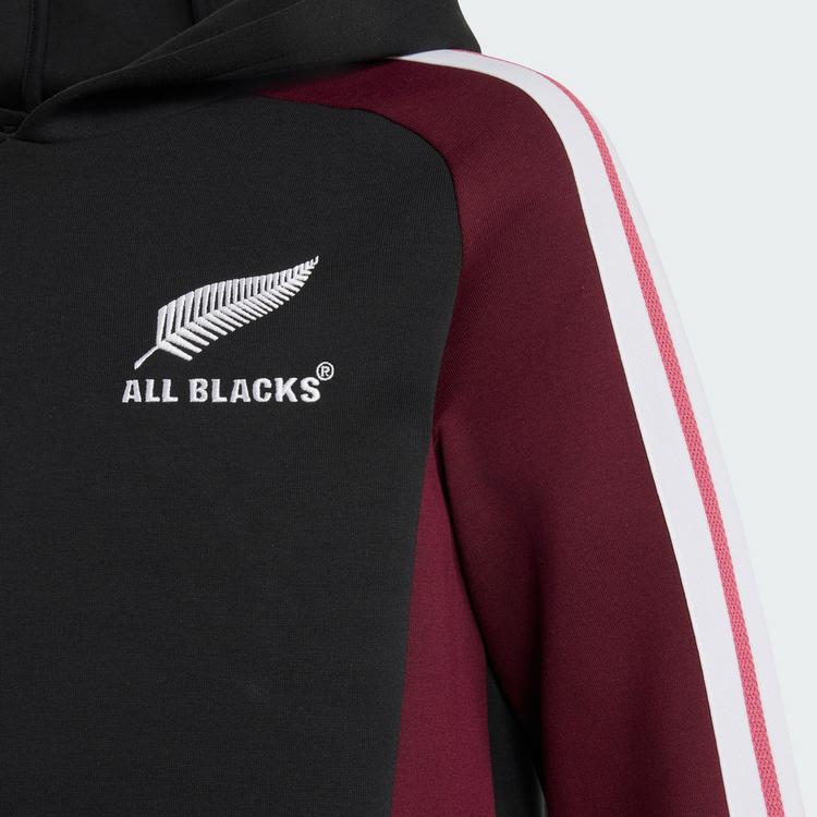 adidas adidas All Blacks Hoodie f&uuml;r Kinder Hoodie Kinder - All Black / Maroon - 2 | SportScheck