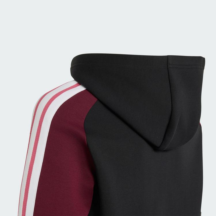 adidas adidas All Blacks Hoodie f&uuml;r Kinder Hoodie Kinder - All Black / Maroon - 3 | SportScheck