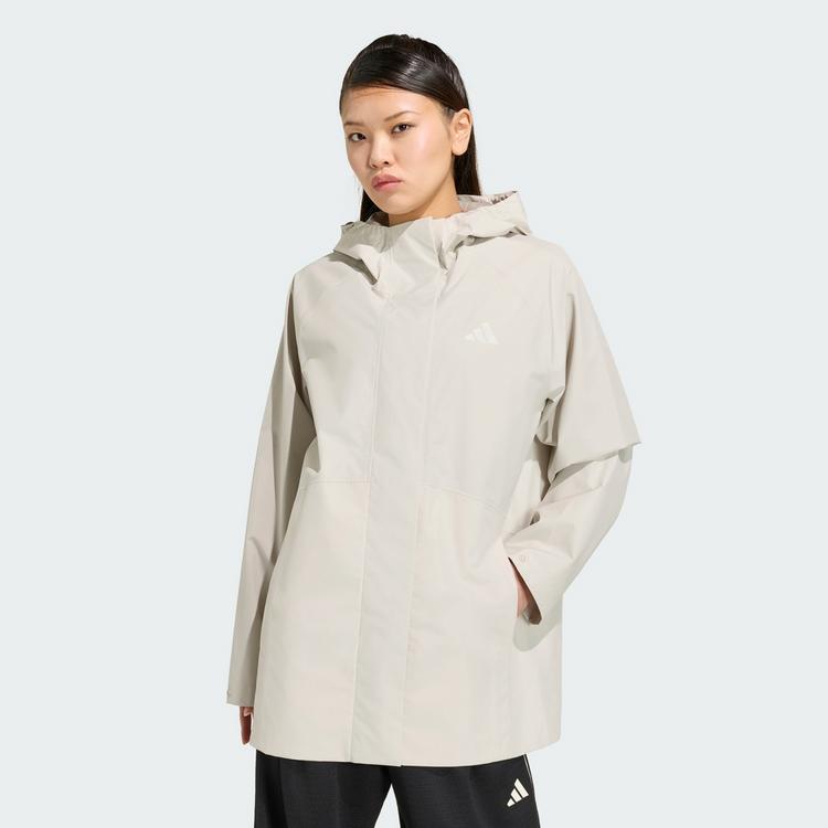 adidas adidas ESSENTIALS RAIN PARKA Regenjacke Damen - Beige - 0 | SportScheck
