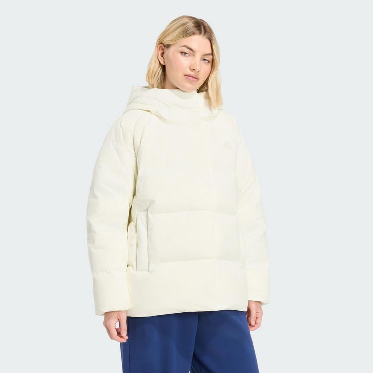 adidas adidas HELIONIC PUFFER DAUNENJACKE, KAPUZE Daunenjacke Damen - Off White - 0 | SportScheck