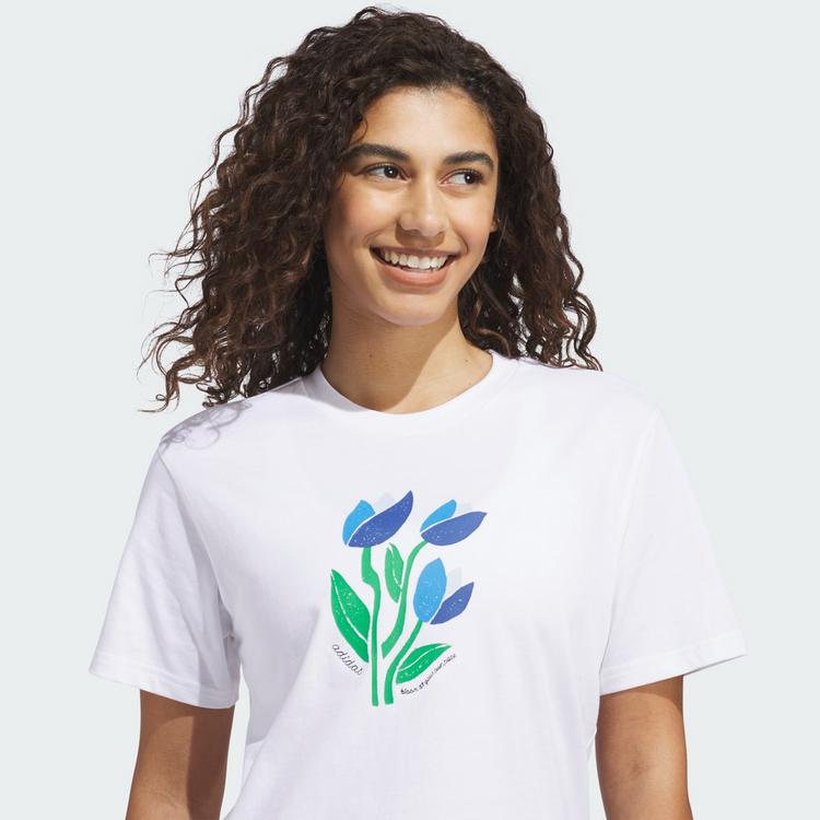 adidas adidas BLOOM AT YOUR OWN PACE GRAFIK T-SHIRT T-Shirt Damen - White - 0 | SportScheck