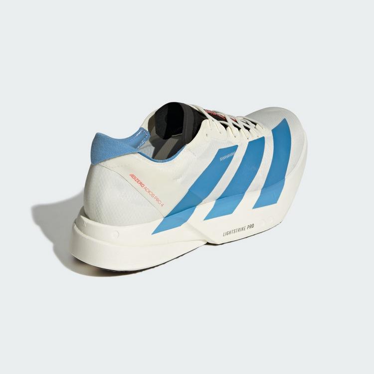 adidas adidas ADIZERO ADIOS PRO 4 LAUFSCHUH Laufschuhe Herren - Off White / Light Blue / Bright Red - 4 | SportScheck